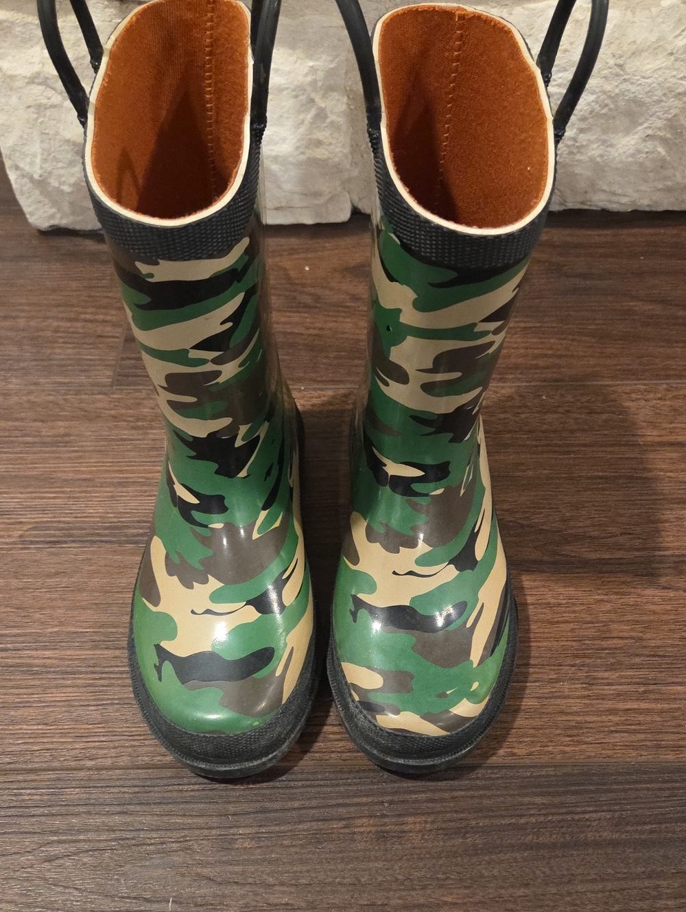 Western Chief Kids Camo Rain Boots - Green, Brown, Black